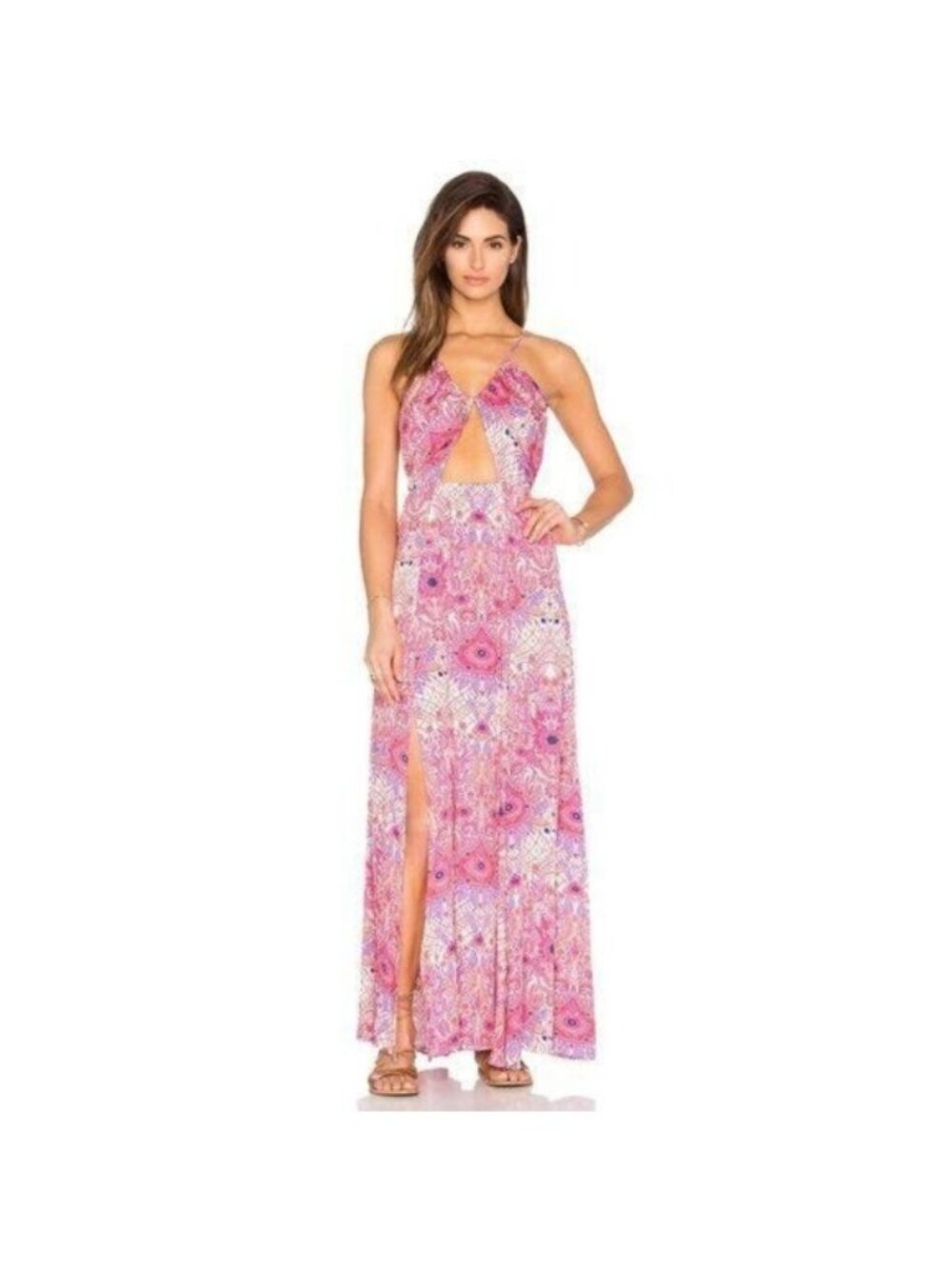 Somedays Lovin Paisley Heat Maxi Split Dress